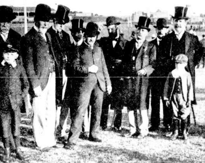 John Sidney (5th adult from the left) at the 1902 Benevolent Society Fete and Agricultural Show